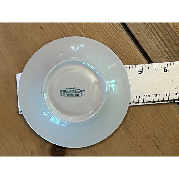 Syracuse China Old Ivory Footed Cup Saucer Rose Marie Floral Scrolls Gold Trim - Picture 7 of 8